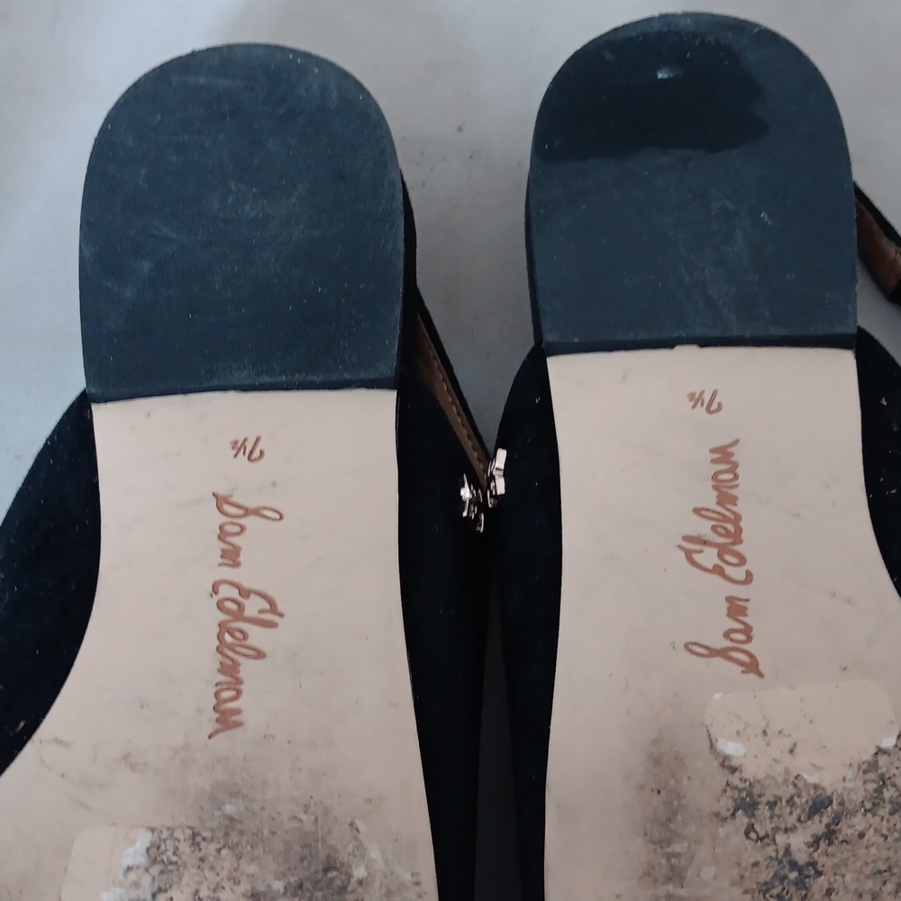 Sam Edelman Preloved Black Suade Slingback Size 7.5. - Picture 3 of 7